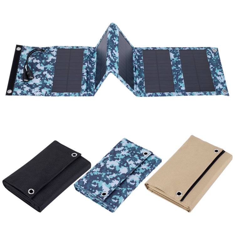 10W Monocrystalline Silicon Foldable Solar Panel Outdoor Charger with 5V Dual USB Ports, 10W