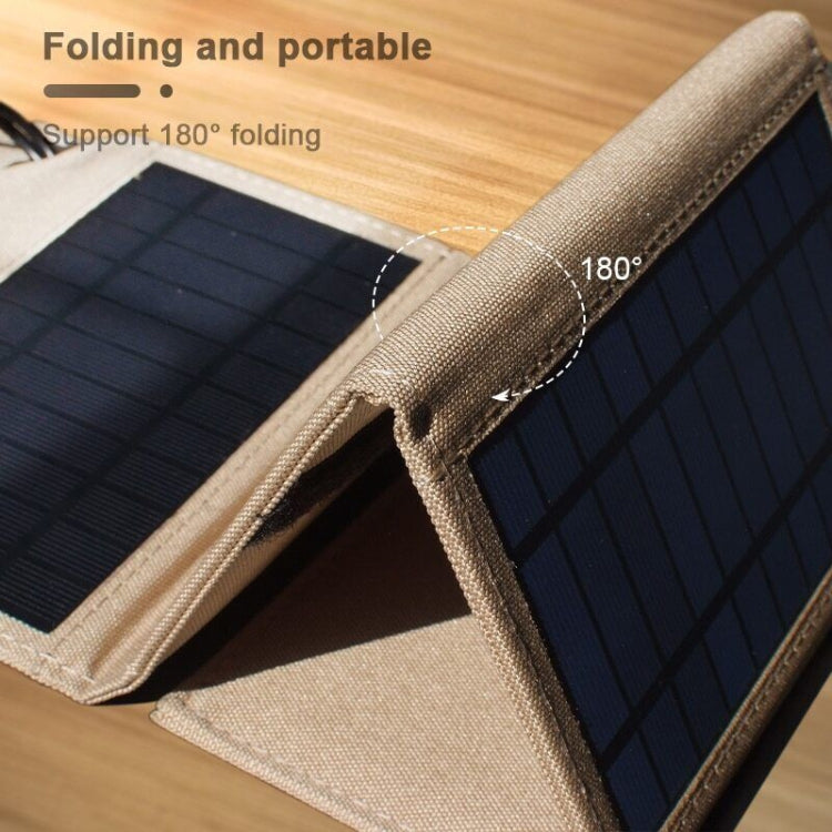 10W Monocrystalline Silicon Foldable Solar Panel Outdoor Charger with 5V Dual USB Ports, 10W