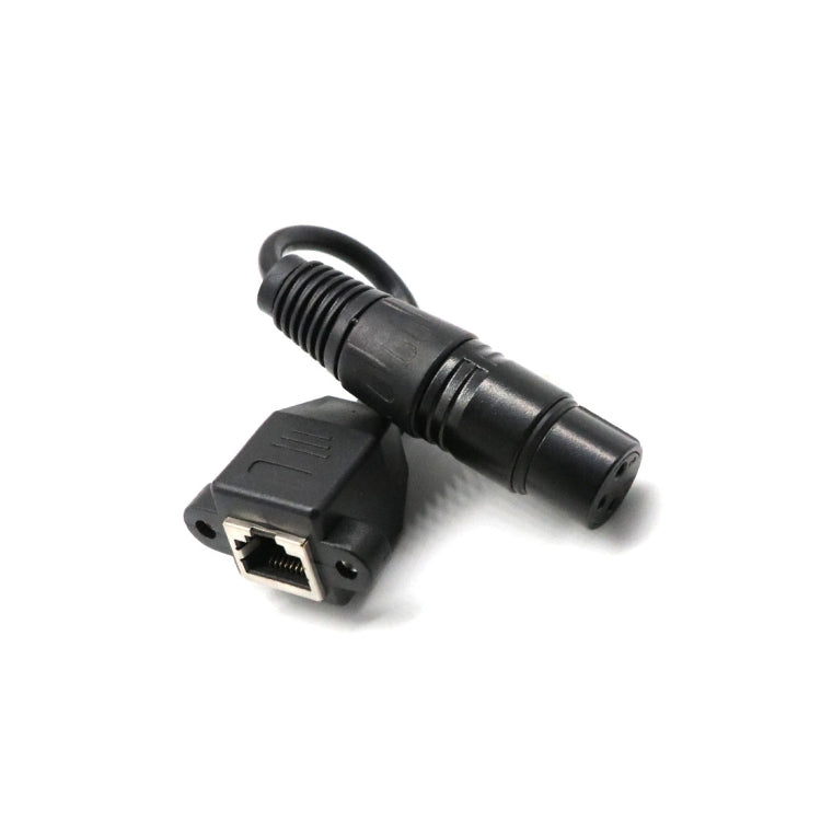 15cm XLR 3 Pin Female To RJ45 Female Network Connector Adapter Converter Cable, 15cm