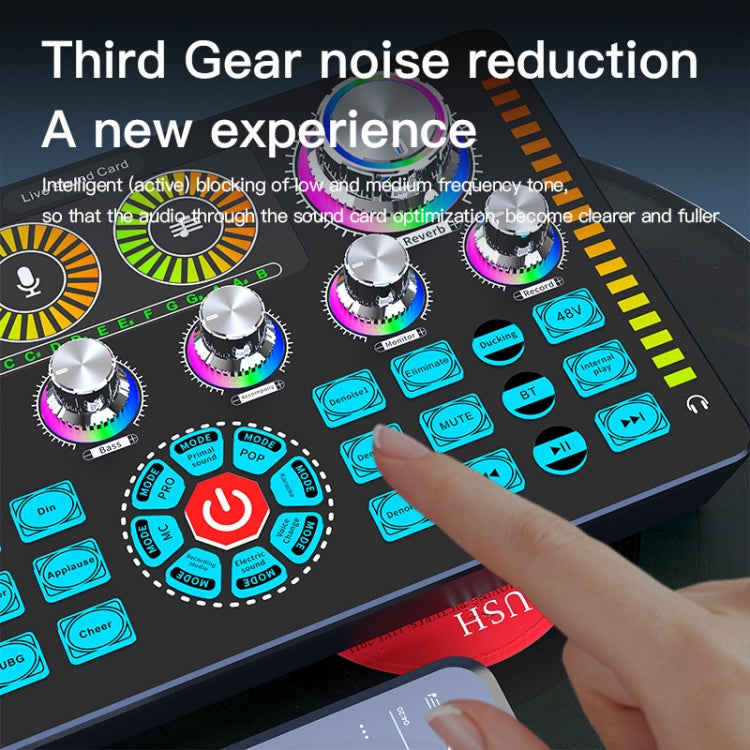 Q7 Live Streaming Sound Card Audio Mixer for Recording Live, Q7