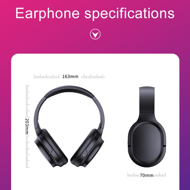 OY713 Blcak Music Headset Wireless BT5.0 Headphones Call Center Earphone With Microphone, OY713