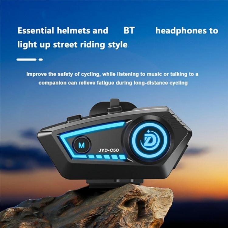 JYD-C50 Rhythm Light Motorcycle Helmet Wireless Bluetooth Music Headset, JYD-C50