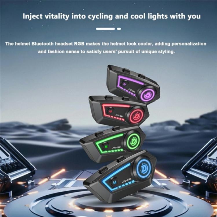 JYD-C50 Rhythm Light Motorcycle Helmet Wireless Bluetooth Music Headset, JYD-C50