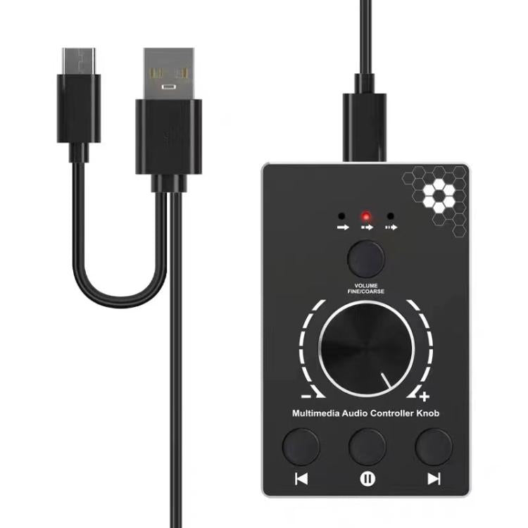 U8 With Mute Function Multimedia Volume Control Knob Aluminum Alloy Audio Adjuster, U8