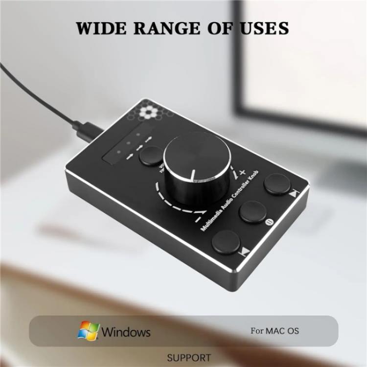 U8 With Mute Function Multimedia Volume Control Knob Aluminum Alloy Audio Adjuster, U8
