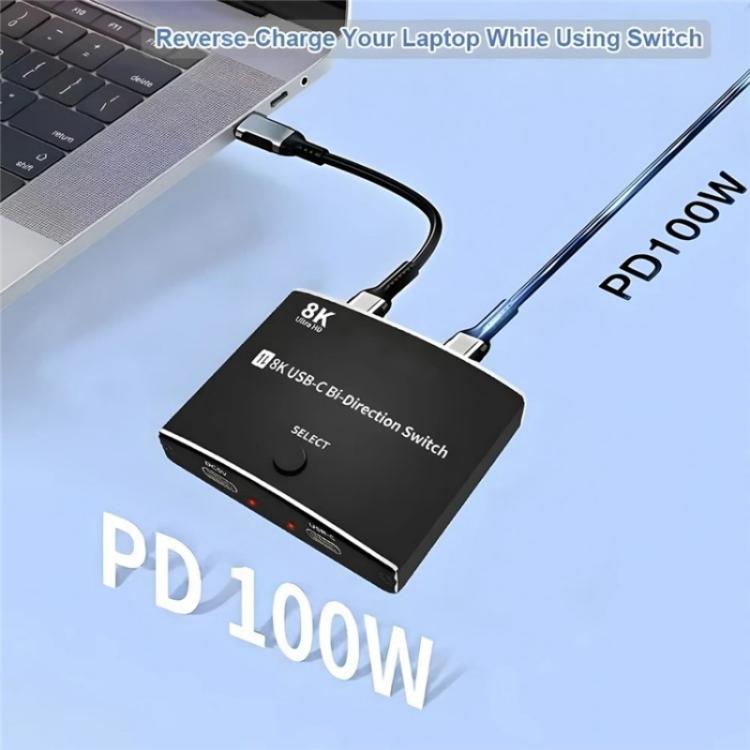 يدعم U8K1 الشحن السريع بقدرة 100 وات ومحول ثنائي الاتجاه من النوع C ومخرج فيديو بدقة 8K بسرعة 40 جيجابت في الثانية، U8K1