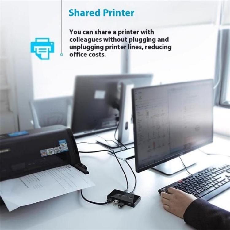 وحدة تحكم ألعاب الكمبيوتر U7، موزع USB 4 في 1، مدخلان و4 مخرجات، موزع KVM، محول USB مشترك، U7