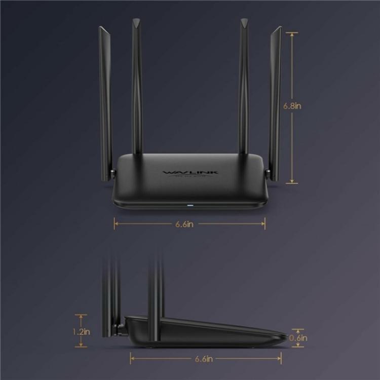 WAVLINK WN530HG4 Home Gigabit Ethernet MU-MIMO Router AC1200 Dual Band Router, US Plug, UK Plug, EU Plug, AU Plug