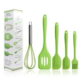 5 In 1 Pot Spatula Silicone Spatula Egg Beater Cooking Baking Tool Set