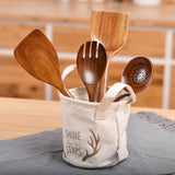 Non-Stick Pot Wood Spoon Teak Scoop Tableware Mixing Spoon