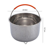 Stainless Steel Steaming Basket Plug-in Silicone Handle Pressure Cooker Steamer Kitchen Cooker Accessories