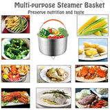 Stainless Steel Steaming Basket Plug-in Silicone Handle Pressure Cooker Steamer Kitchen Cooker Accessories