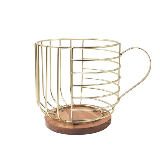 Coffee Companion Storage Rack – Cup-Shaped Kitchen Organizer Basket for Mugs, Pods & Accessories