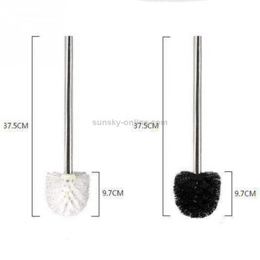2PCS Stainless Steel Handle Toilet Brush Suit Household Hanger Frame Cleaning Brush