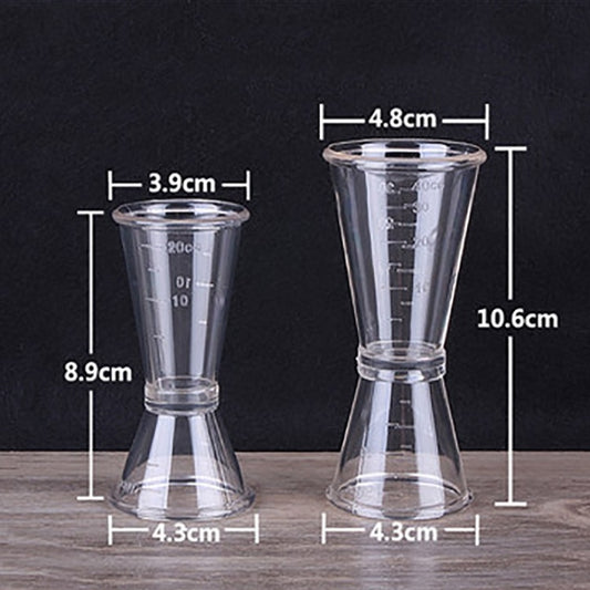 2 PCS Small/Large Measuring Cup Device Double-headed Graduated Milk Tea Scale Cup Measuring Tool,
