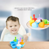 Silicone Mini Ice Pops Mold Ice Cream Ball Lolly Maker Popsicle Molds Baby DIY Food Supplement Tool