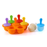 Silicone Mini Ice Pops Mold Ice Cream Ball Lolly Maker Popsicle Molds Baby DIY Food Supplement Tool