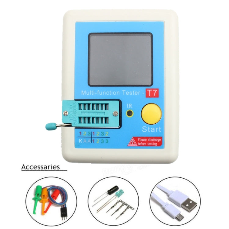 CR-T7 3.5 inch Colorful Display Multi-functional TFT Backlight Transistor Tester for Diode Triode Capacitor Resistor, LCR-T7