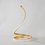 LED Spiral Table Lamp Home Living Room Bedroom Decoration Lighting Bedside Light, Specifications:Without Plug(Gold)