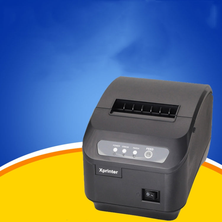 Xprinter XP-Q200II Thermal Small Receipt Printer Catering And Kitchen Receipt Printer 80mm Cutter, USB COM Interface, LAN Interface