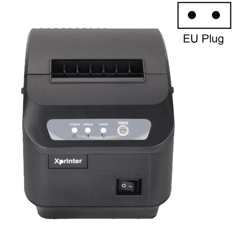 Xprinter XP-Q200II Thermal Small Receipt Printer Catering And Kitchen Receipt Printer 80mm Cutter, USB COM Interface, LAN Interface