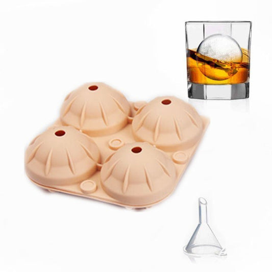 Silicone 4-Hole Ice Ball Mold Ice Tray
