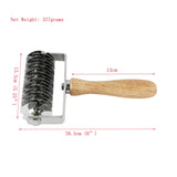 Baking Tool Stainless Steel Wooden Handle Pizza Roller Cutter Dessert Hob Pizza Net Knife