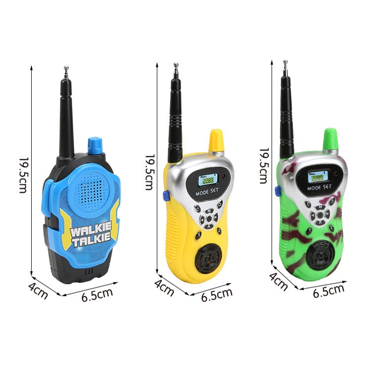 1 Pair Intelligent Wireless Call Walkie-Talkie Remote Dialogue Interactive Children Toys, 1 Pair Green, 1 Pair Blue, 1 Pair Yellow