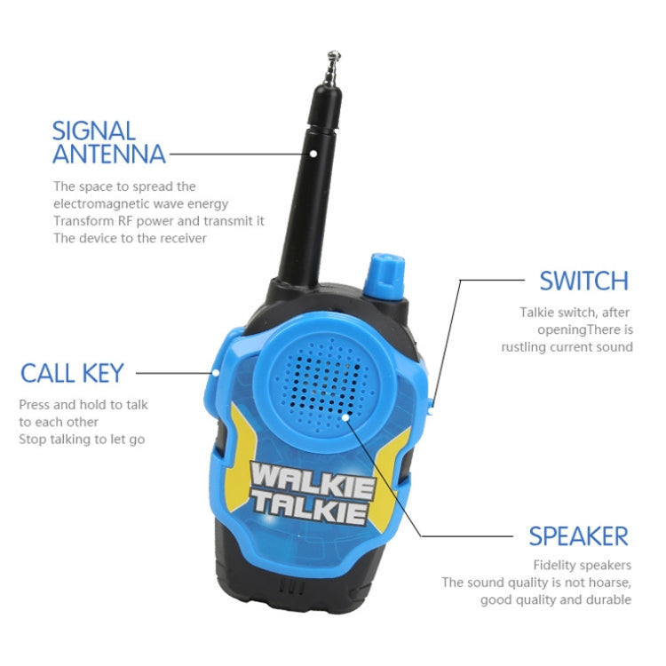 1 Pair Intelligent Wireless Call Walkie-Talkie Remote Dialogue Interactive Children Toys, 1 Pair Green, 1 Pair Blue, 1 Pair Yellow
