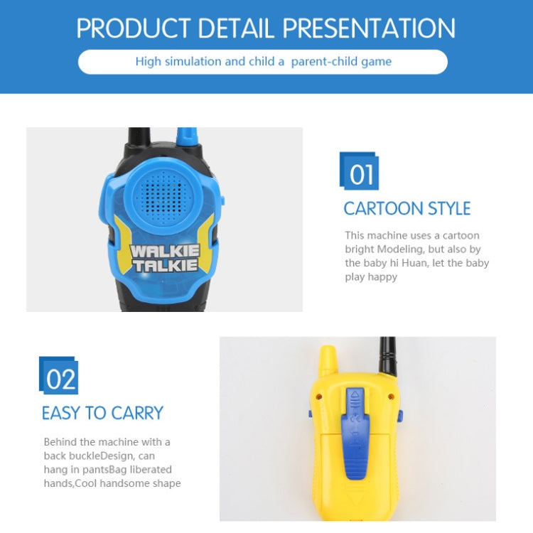 1 Pair Intelligent Wireless Call Walkie-Talkie Remote Dialogue Interactive Children Toys, 1 Pair Green, 1 Pair Blue, 1 Pair Yellow