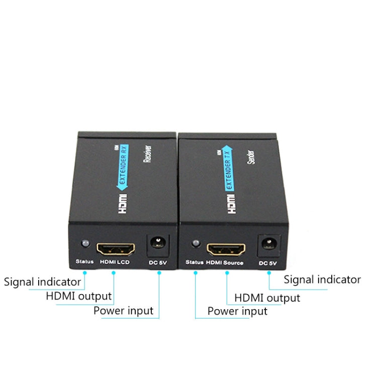 HDY-60 For HDMI to RJ45 60m Extender Single Network Cable to For HDMI Signal Amplifier