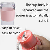 FS1300 Mini Juicer Home Portable Cooking Machine Student Juice Cup Juicer, Colour: Cherry Blossom Double Blade