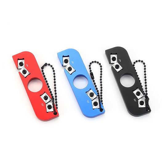 Portable Sharpening Tool Outdoor Ring Double-Head Sharpener Lightweight Mini With Chain Ring