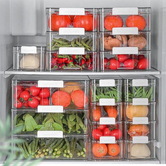 Fruit and Vegetable Refrigerator Crisper with Lid