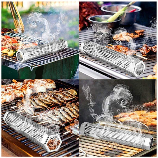 12 Inch Stainless Steel Smoked Tube BBQ Box Outdoor Cold Smoke Box