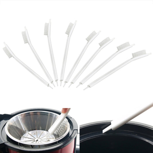 8 PCS Soymilk Machine Juicer Cleaning Brush Nylon Small Brush(White)