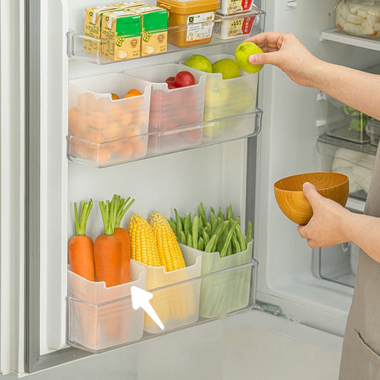 3 PCS Refrigerator Side Door Storage Box Food Classification Fresh-keeping Box(Matte Transparent)