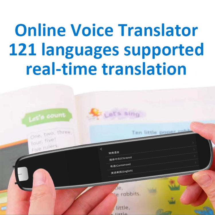 S7 Offline Scanning Translation Dictionary Pen Translation Pen 12 Language Mutual Translation Scanning Pen, S7 Black