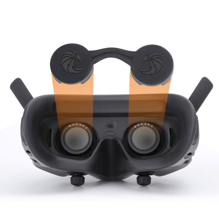 For DJI Goggles 2 Sunnylife AT-BHT565 Dustproof Lens Protective Cover VR Glasses Silicon Cover, AT-BHT565 Black