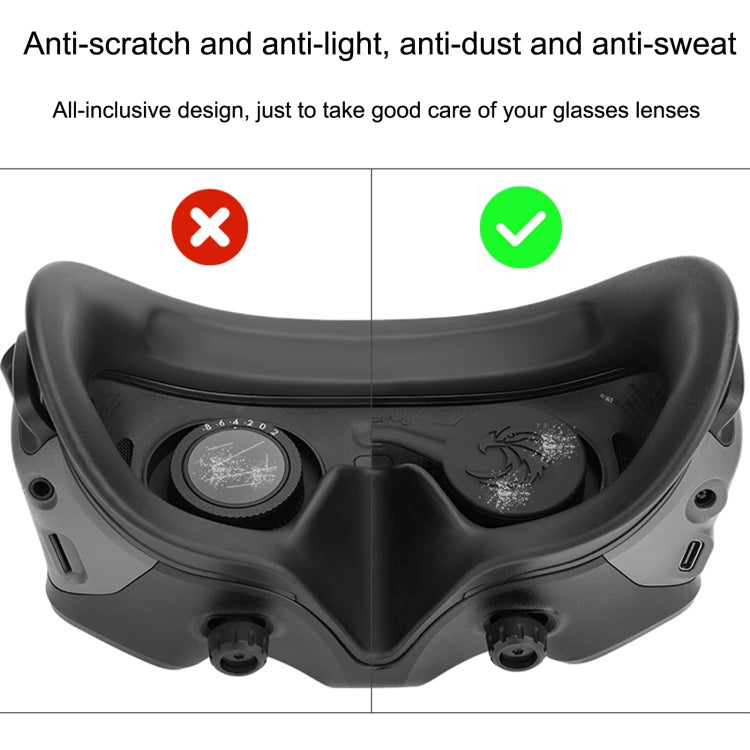 For DJI Goggles 2 Sunnylife AT-BHT565 Dustproof Lens Protective Cover VR Glasses Silicon Cover, AT-BHT565 Black