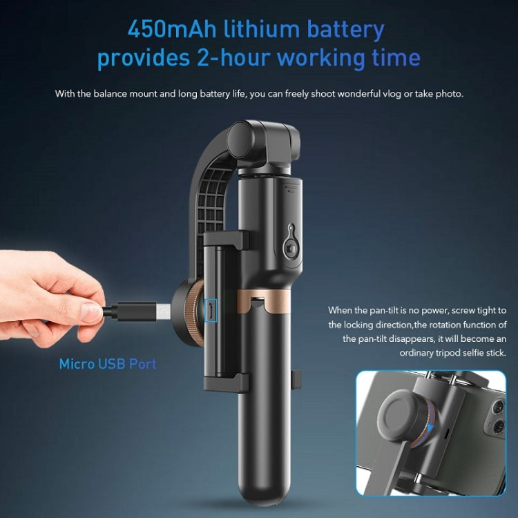 APEXEL APL-D6 Live Video Multifunctional Mobile Phone Gimbal Stabilizer Selfie Stick, APL-D6