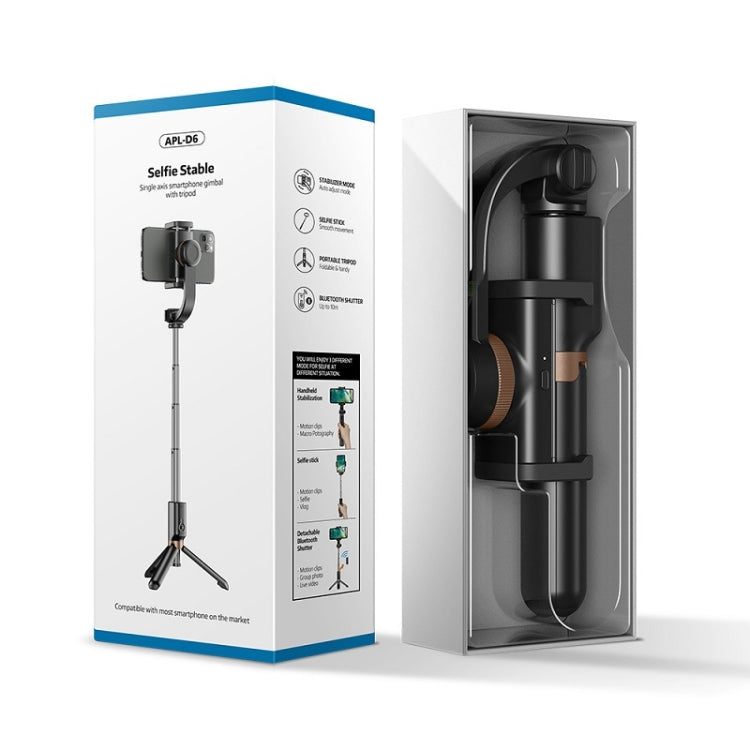APEXEL APL-D6 Live Video Multifunctional Mobile Phone Gimbal Stabilizer Selfie Stick, APL-D6