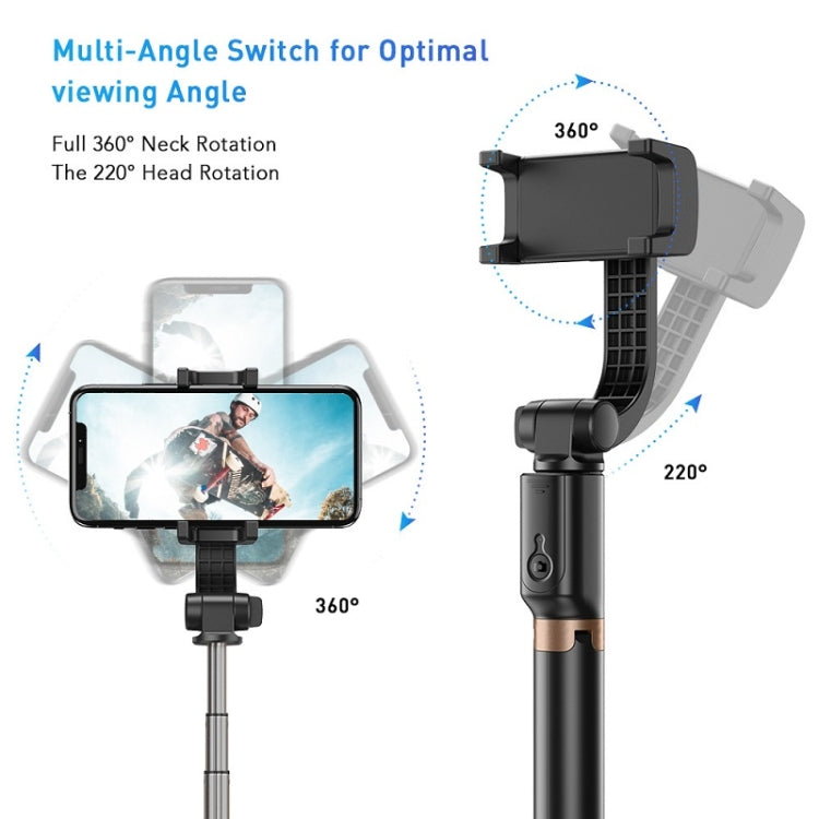 APEXEL APL-D6 Live Video Multifunctional Mobile Phone Gimbal Stabilizer Selfie Stick, APL-D6