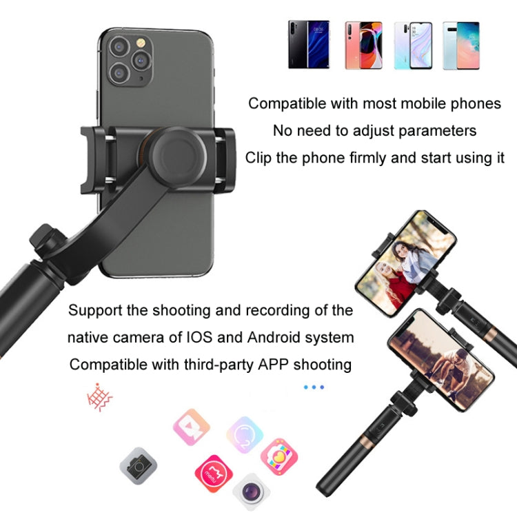 APEXEL APL-D6 Live Video Multifunctional Mobile Phone Gimbal Stabilizer Selfie Stick, APL-D6