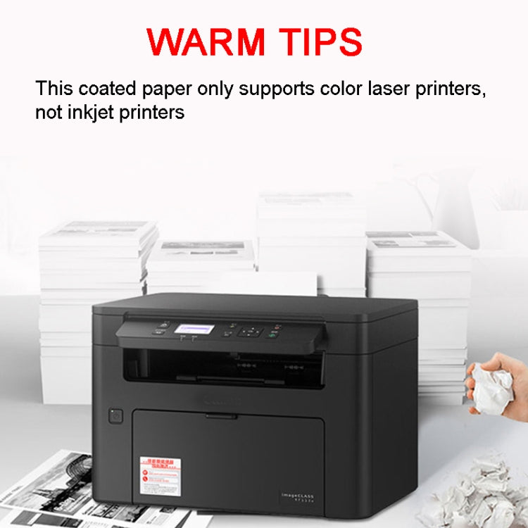 A4 100 Sheets Colored High Gloss Coated Paper Support Double-sided Printing For Color Laser Printer, 105gsm, 128gsm, 157gsm, 200gsm, 250gsm, 300gsm