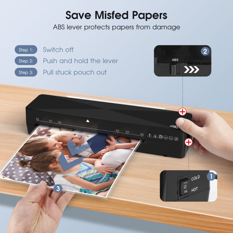 9 Inch A4 Hot Cold Laminator Machine Book Documents Laminator, Only Machine, Set 1, Set 2