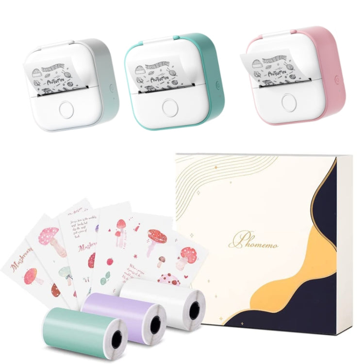 صندوق هدايا Phomemo T02، طابعة صغيرة تعمل بالبلوتوث، طابعة صور حرارية، طابعة أسئلة خاطئة للطلاب والعائلة، صندوق هدايا
