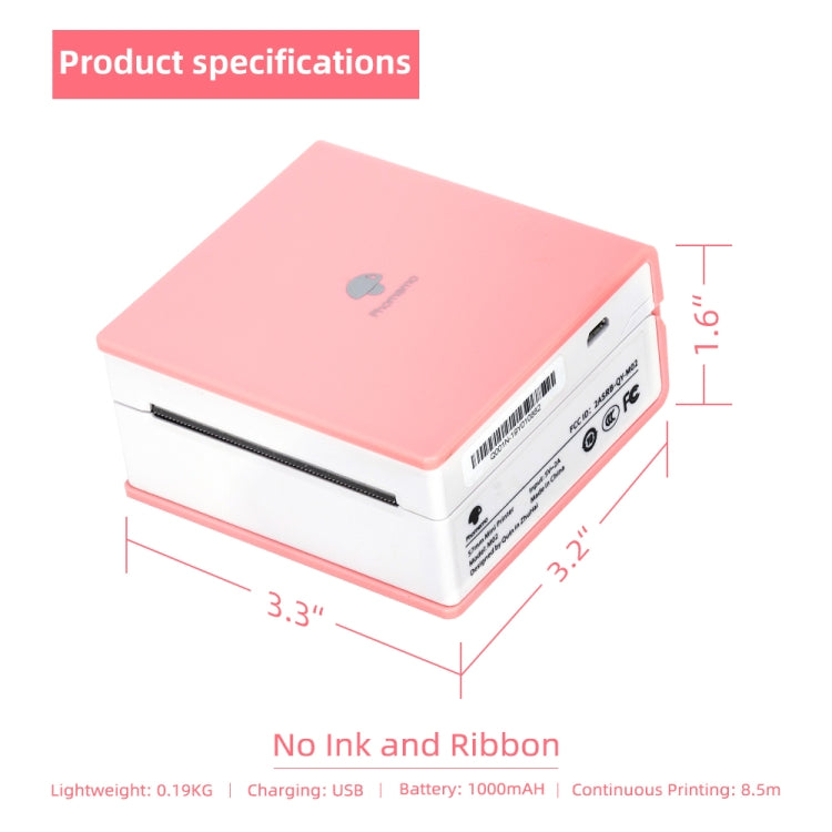 طابعة صور حرارية صغيرة محمولة بتقنية البلوتوث، طابعة أسئلة خاطئة، Phomemo M02-BK، Phomemo M02-WH، Phomemo M02-GN، Phomemo M02-PK