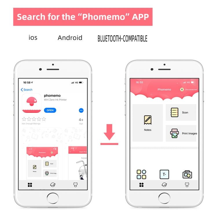 طابعة صور حرارية صغيرة محمولة بتقنية البلوتوث، طابعة أسئلة خاطئة، Phomemo M02-BK، Phomemo M02-WH، Phomemo M02-GN، Phomemo M02-PK