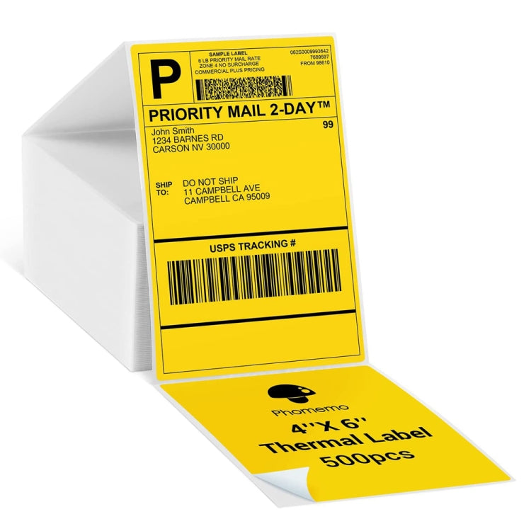 500sheets 4×6 Inch Stickers Thermal Label Paper For Phomemo PM-246S / PM-241BT / D520BT, Folding White, Folding Rose Red, Folding Pink, Folding Light Blue, Folding Purple, Folding Yellow, Roll Paper White